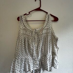 Polka Dot Sleeveless Top